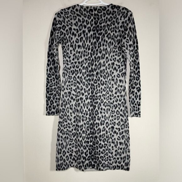 Gerard Darel Leopard Print Knitted 100% Wool Dress size 1 - Picture 3 of 6